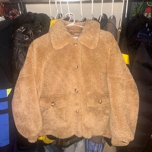 Calvin Klein Faux Fur Parka Jacket Womens Medium